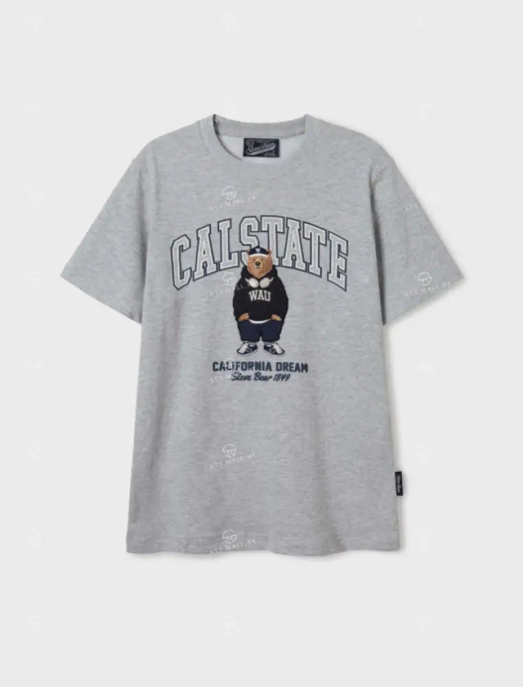 韓國 WhoAU Steve Patch T-Shirt【WA075】 Melange Grey / S 一般商品