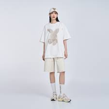 韓國 ADLV CREAM FUZZY RABBIT SHORT SLEEVE T-SHIRT【AD010】