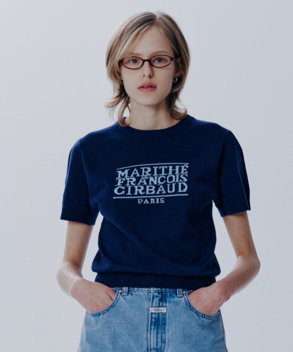 韓國 Marithe Francois Girbaud W CLASSIC LOGO HALF KNIT【MF327】