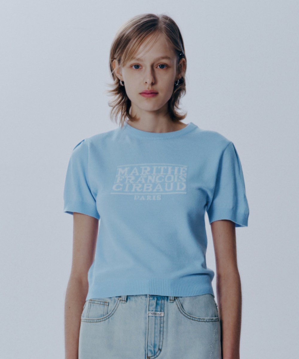 韓國 Marithe Francois Girbaud W CLASSIC LOGO HALF KNIT【MF327】