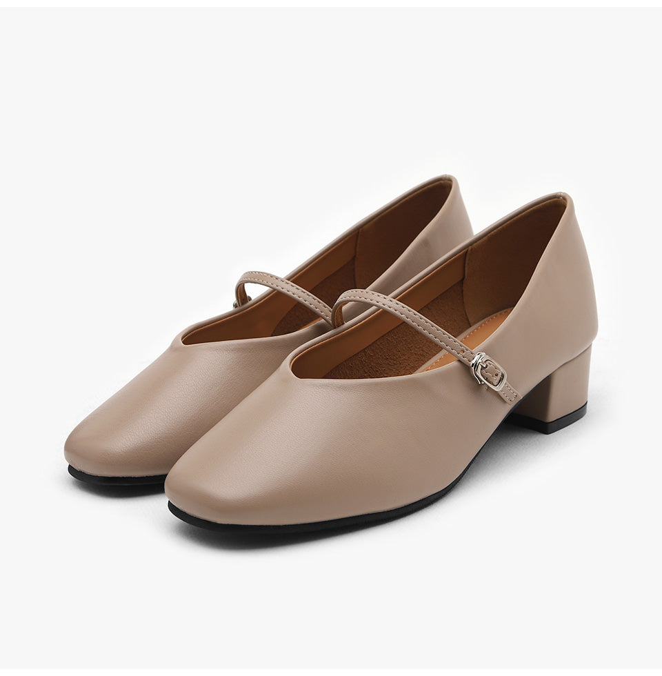 韓國 Sappun Honeydew Mary Jane Mid Heel (4cm)【AU034】