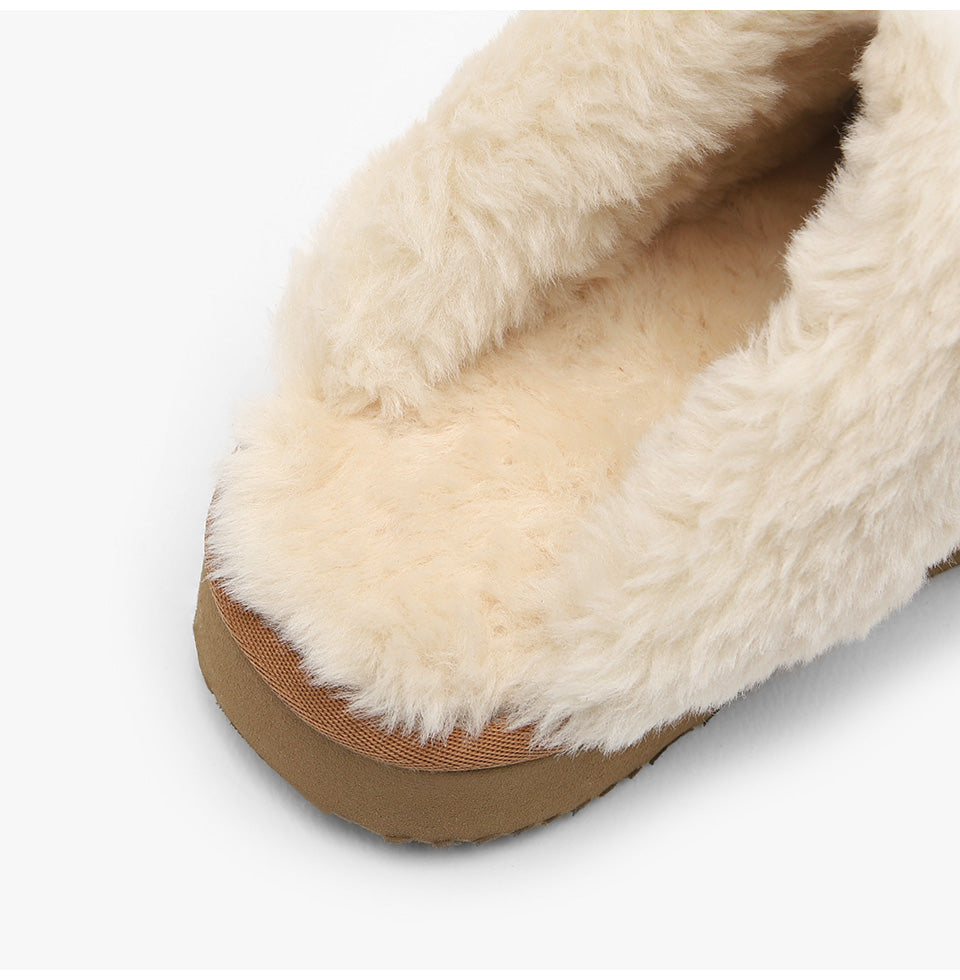 韓國 Sappun Gentry Natural Leather Sheepskin Slippers (2.5cm)【AU043】