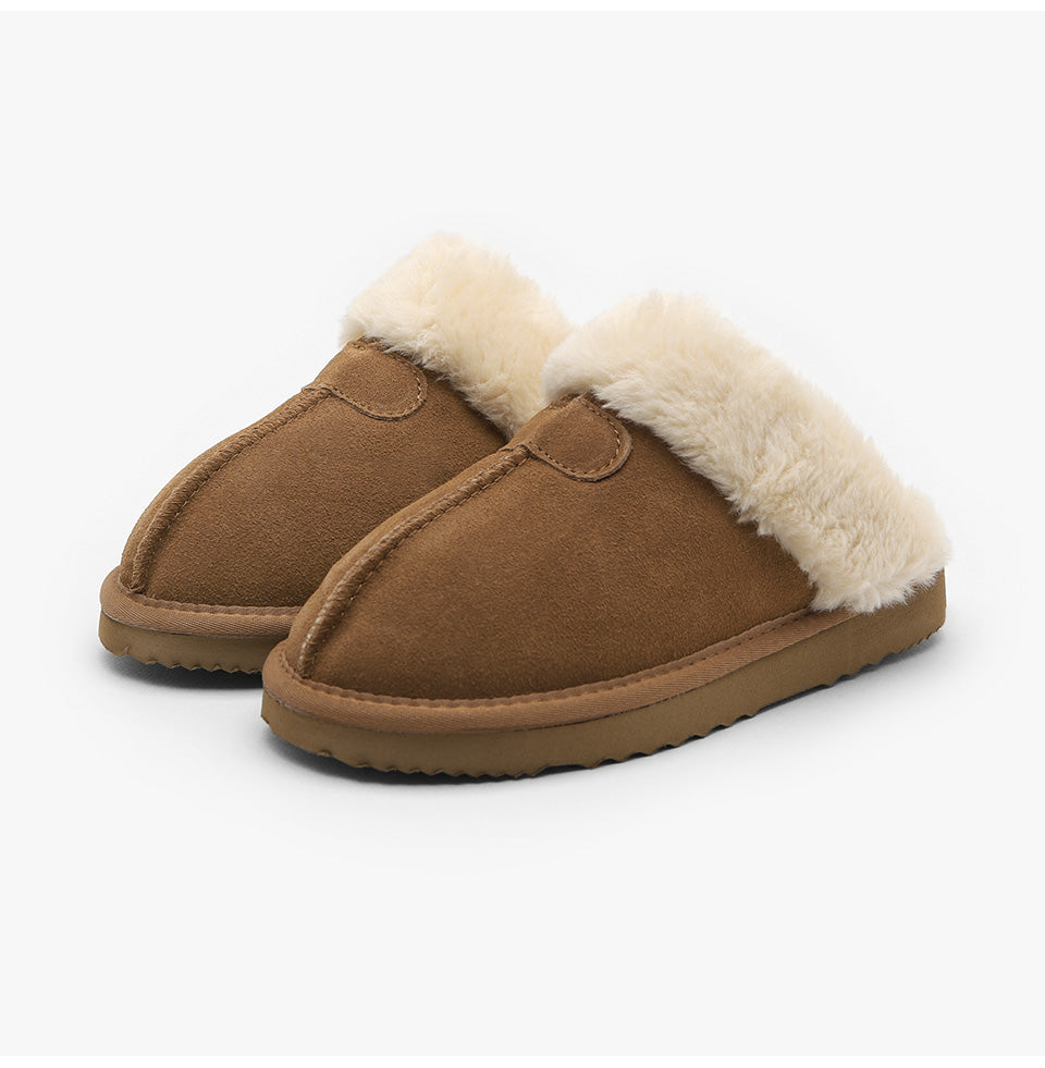 韓國 Sappun Gentry Natural Leather Sheepskin Slippers (2.5cm)【AU043】