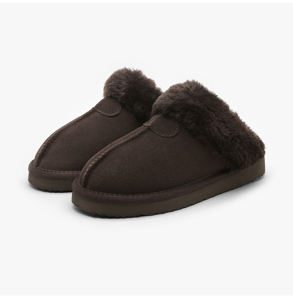 韓國 Sappun Gentry Natural Leather Sheepskin Slippers (2.5cm)【AU043】