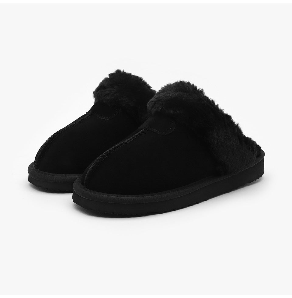 韓國 Sappun Gentry Natural Leather Sheepskin Slippers (2.5cm)【AU043】