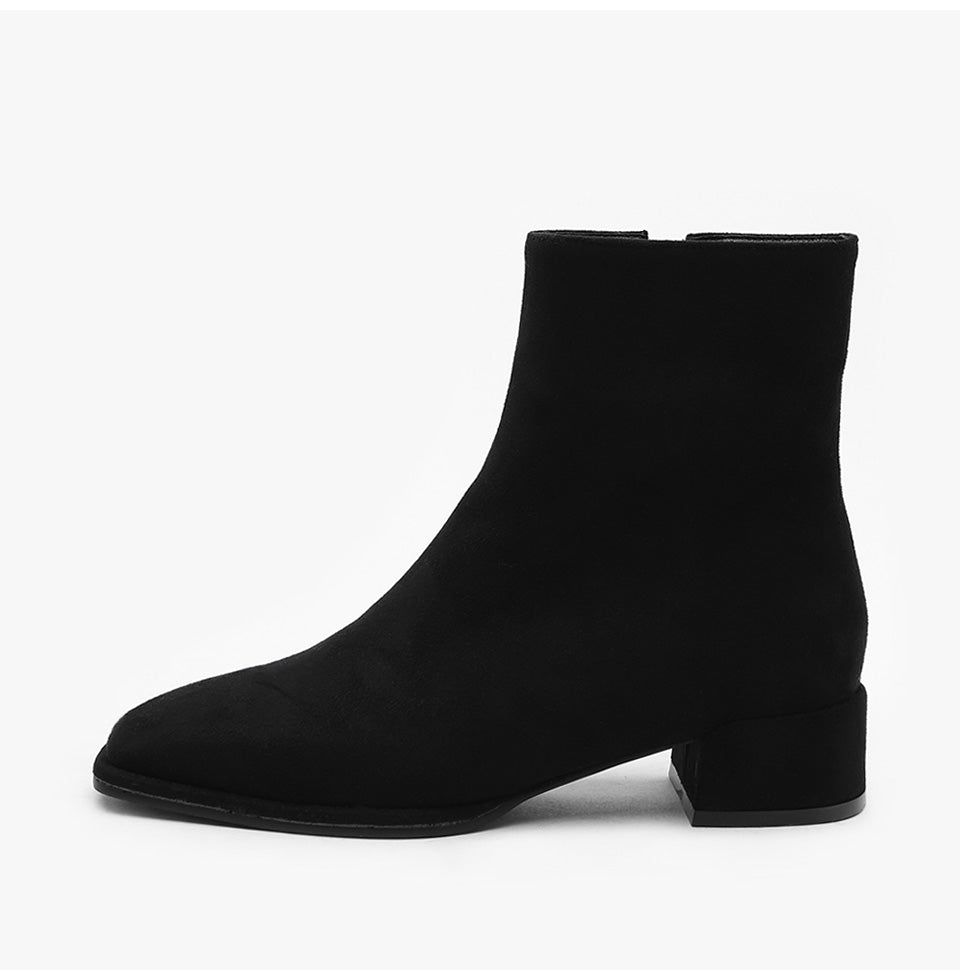 韓國 Sappun Mayty Square Ankle Boots (4cm)【AU048】