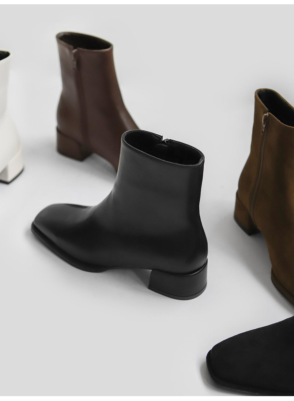 韓國 Sappun Mayty Square Ankle Boots (4cm)【AU048】