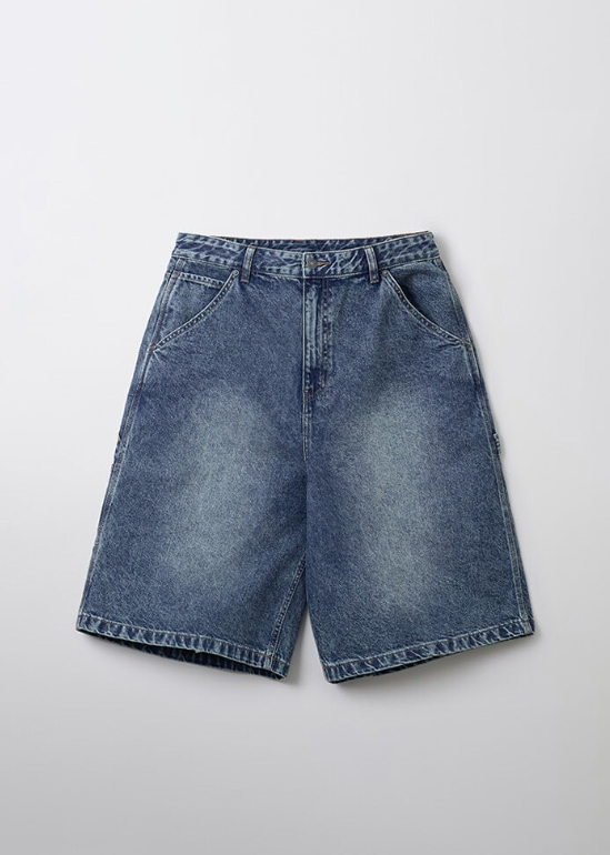 韓國 SPAO Denim Carpenter Bermuda Shorts【SP155】