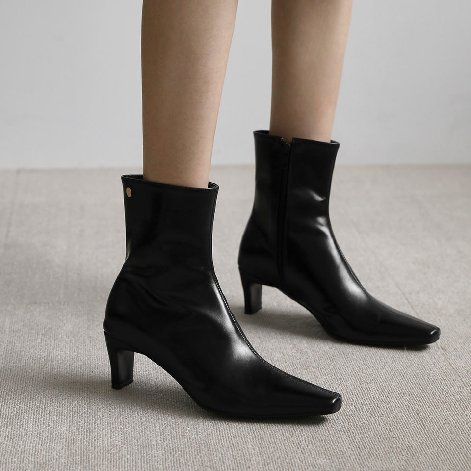 韓國 Sappun Bnedin Square Ankle Boots (6cm)【AU056】
