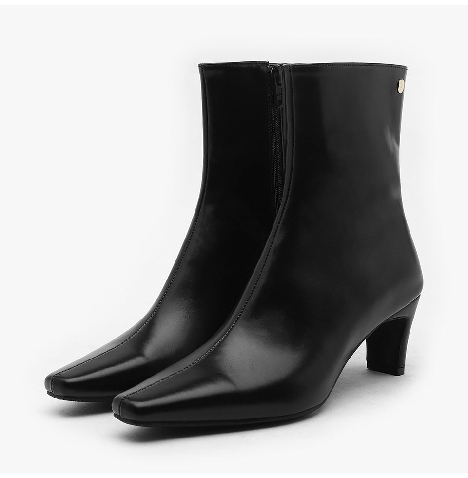 韓國 Sappun Bnedin Square Ankle Boots (6cm)【AU056】
