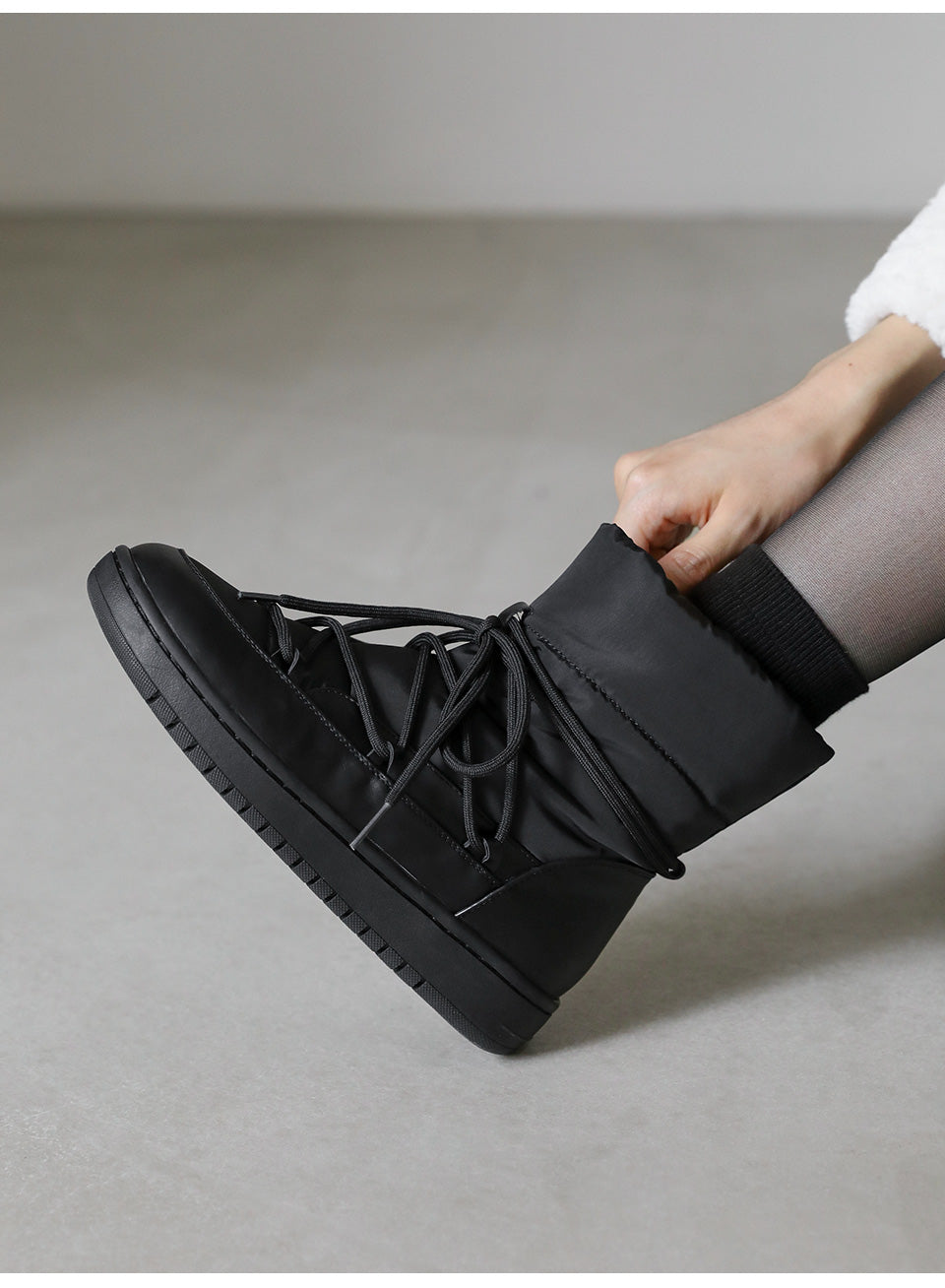 韓國 Sappun Hailey Fur-Lined Boots (3cm)【AU039】