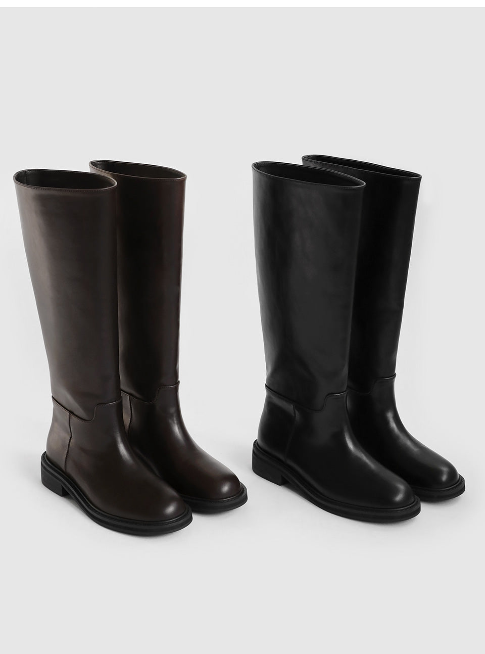 韓國 Sappun Renpur Round Long Boots (3.5cm)【AU019】