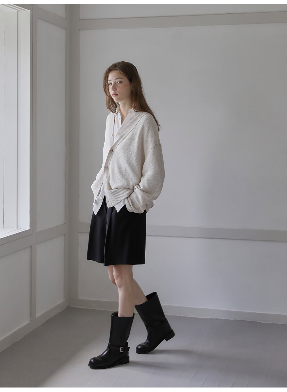 韓國 Sappun Katarine Buckle Mid Boots (3cm)【AU015】