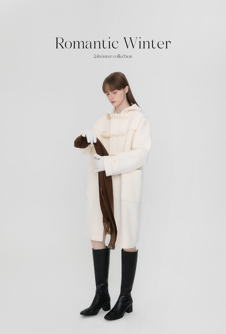 韓國 Sappun Levera Square Long Boots - Plus Type (5cm)【AU002】