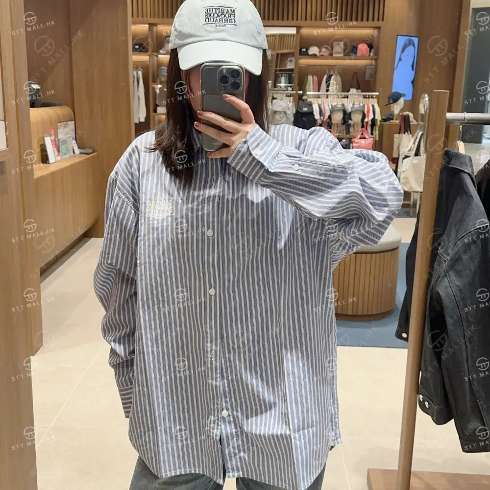 【現貨】韓國 Marithe Francois Girbaud Over Fit Uni Stripe Shirt 【MF292】 - STT Mall HK 靚太網購