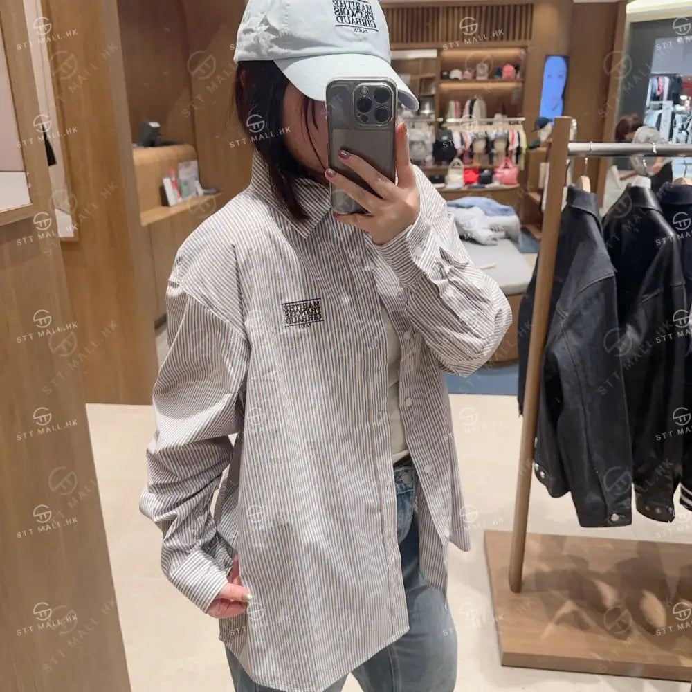 【現貨】韓國 Marithe Francois Girbaud Over Fit Uni Stripe Shirt 【MF292】 - STT Mall HK 靚太網購