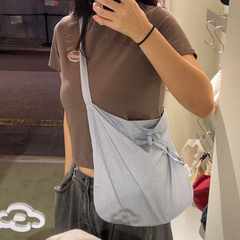 韓國 ONGO Grid Nylon Knot Bag【ON018】