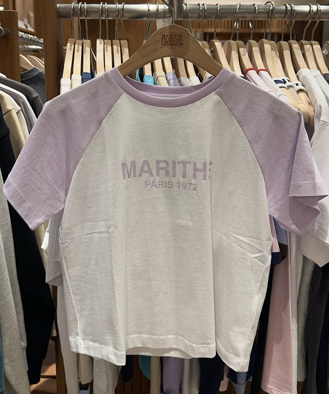 韓國 Marithe Francois Girbaud W RAGLAN REGULAR LOGO TEE【MF399】