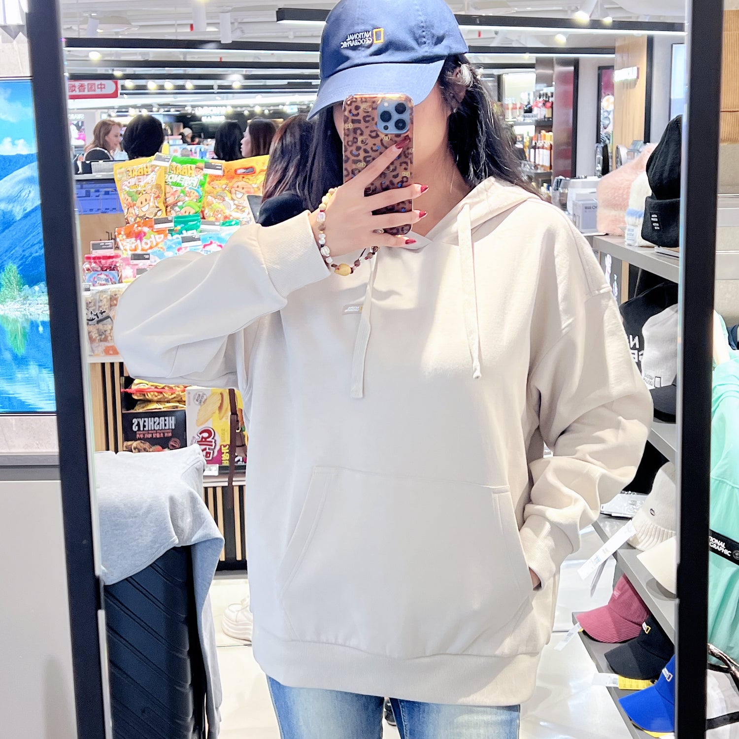 韓國 National Geographic Public Polhaas Small Logo Regular Fit Basic Hoodie【NG135】