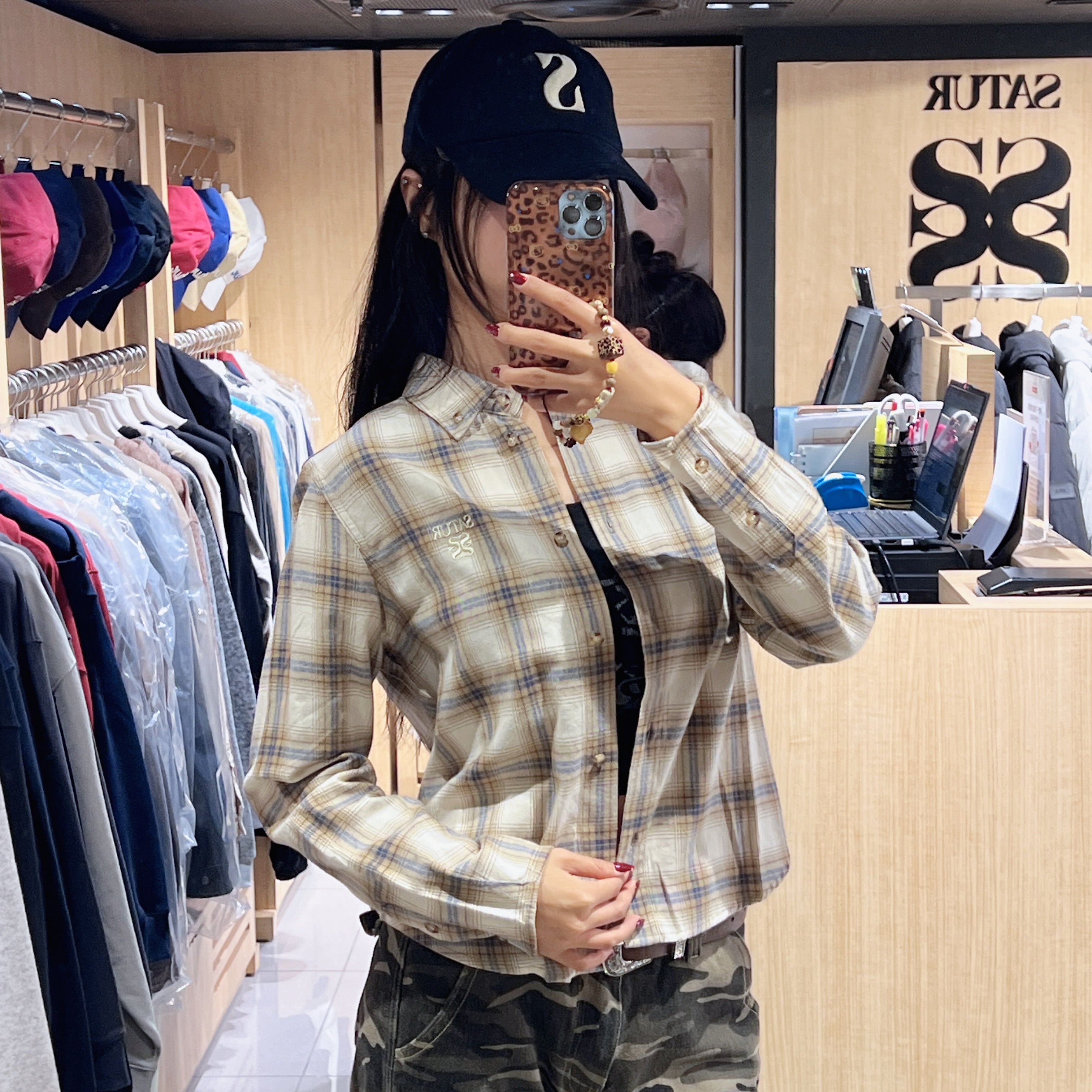 韓國 Satur Classic Flannel Check Shirt【SR204】