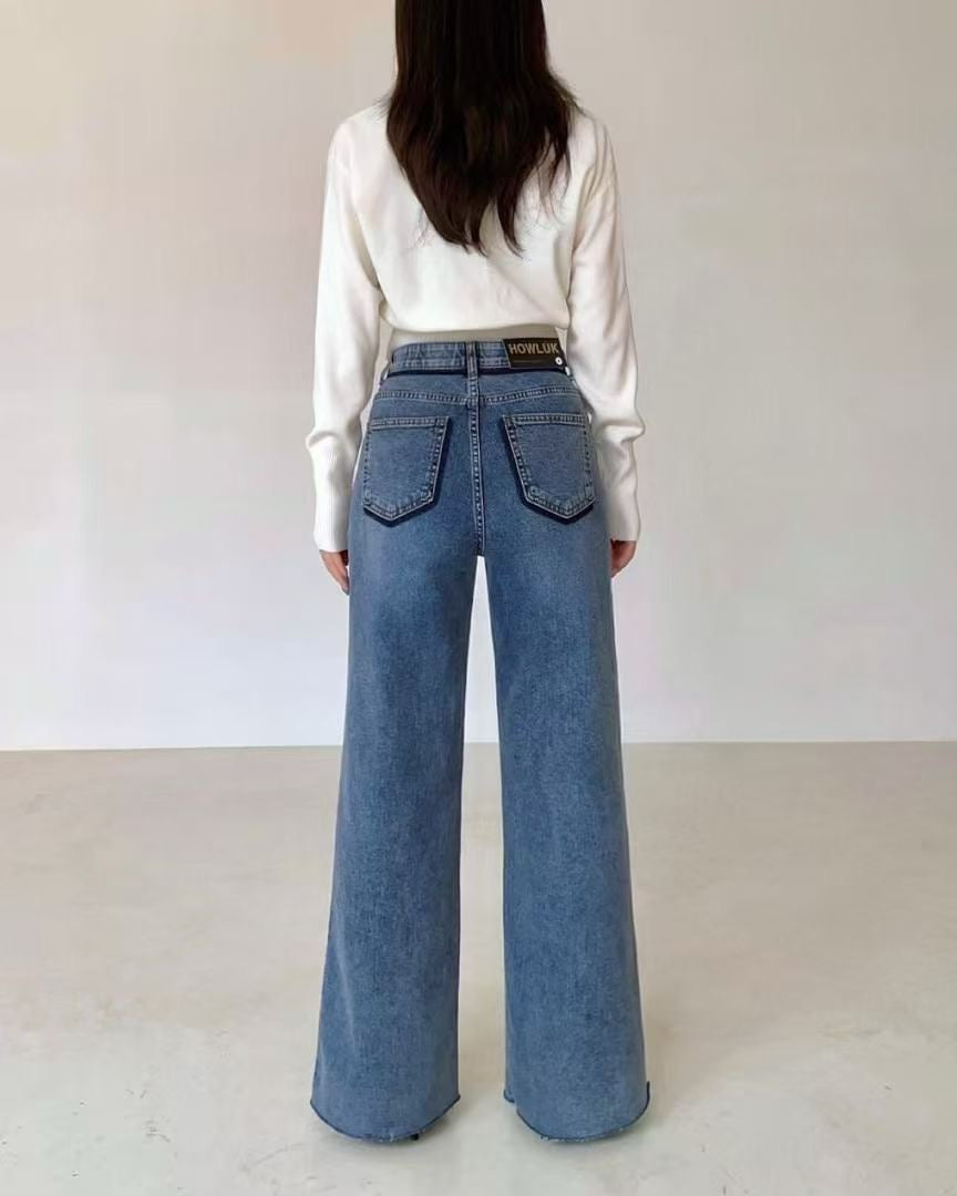 韓國 HowLuk 牛仔褲 刷薄毛 (冬季款)【H2506_2】