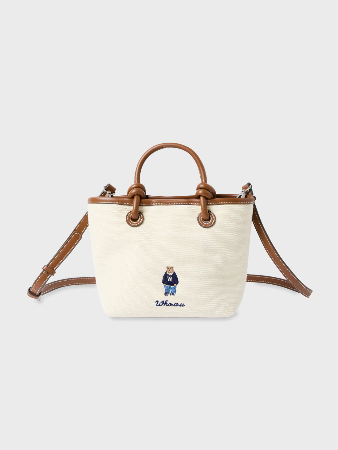 韓國 Who.A.U Canvas 2-way Tote Bag【WA210】