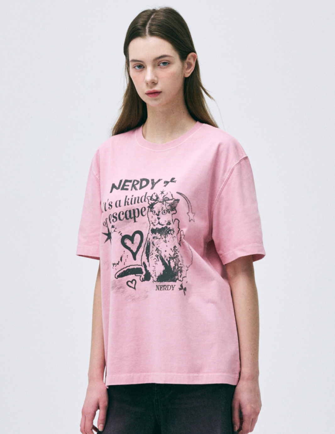 韓國 Nerdy Tomboy Nero Pigment S/S T-Shirt【NY020】