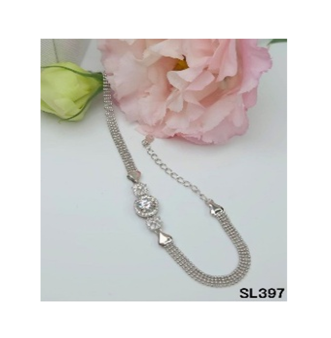 S925銀 莫桑鑽手鏈 SL397-1Ct【SS716】