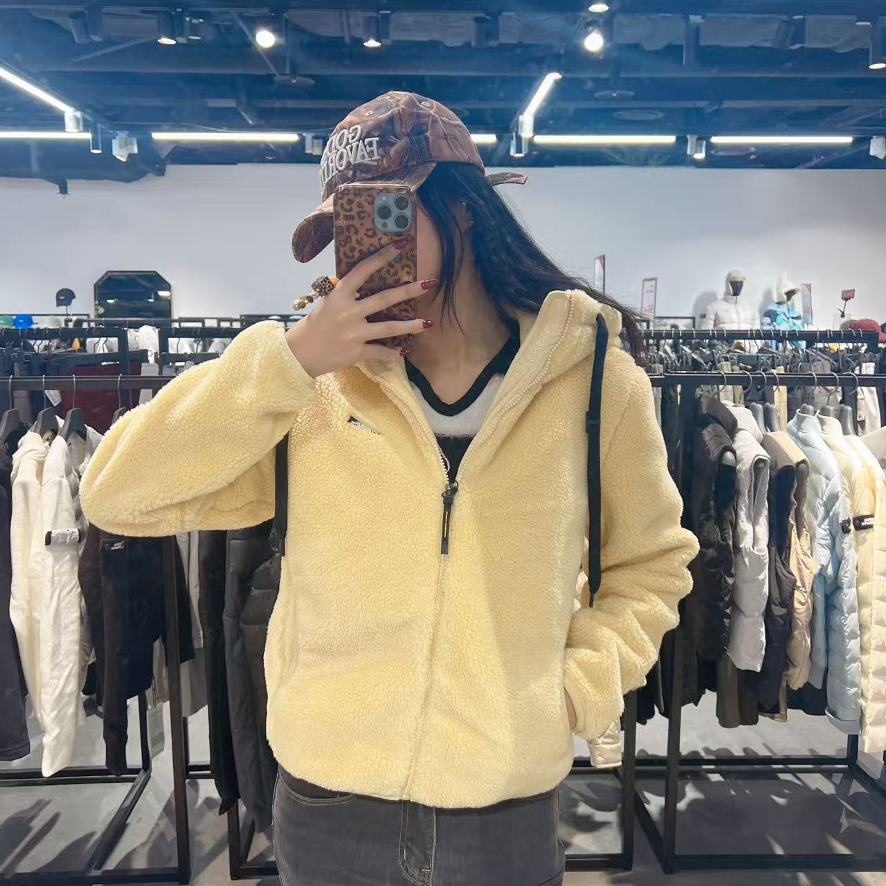 韓國 National Geographic Women's Winter Costoni Poggle Hooded Fleece Jacket【NG058】