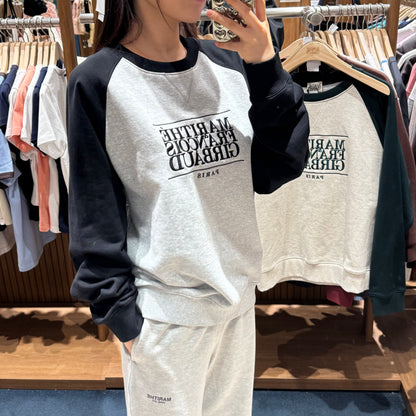 韓國 Marithe Francois Girbaud CLASSIC LOGO COLOR BLOCK RAGLAN SWEATSHIRT【MF117】 - STT Mall HK 靚太網購