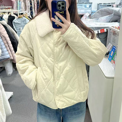 韓國 SPAO Detachable collar lightweight quilted jacket【SP192】