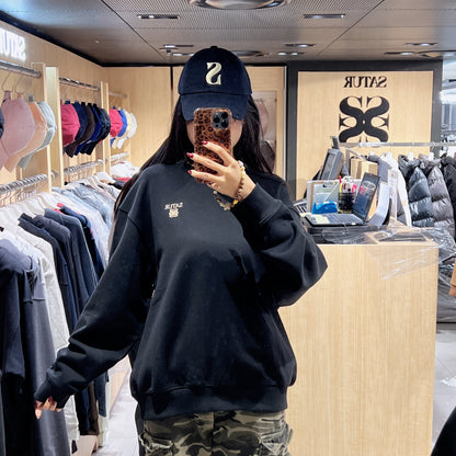 韓國 Satur Lauren Classic Logo Basic Sweatshirt【SR218】