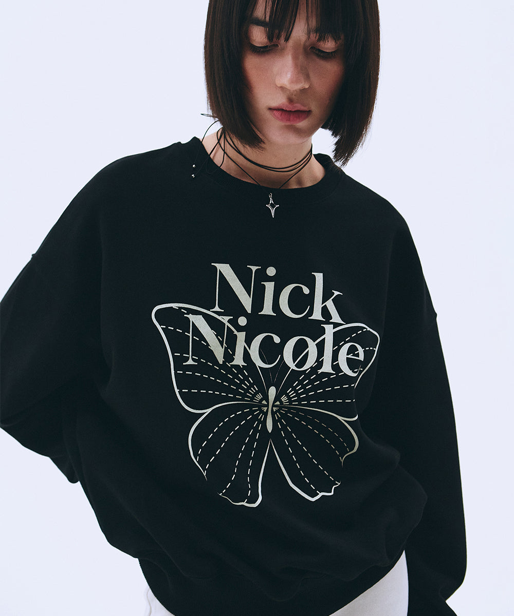 韓國 Nick Nicole Butterfly Signature Sweatshirt【NK001】