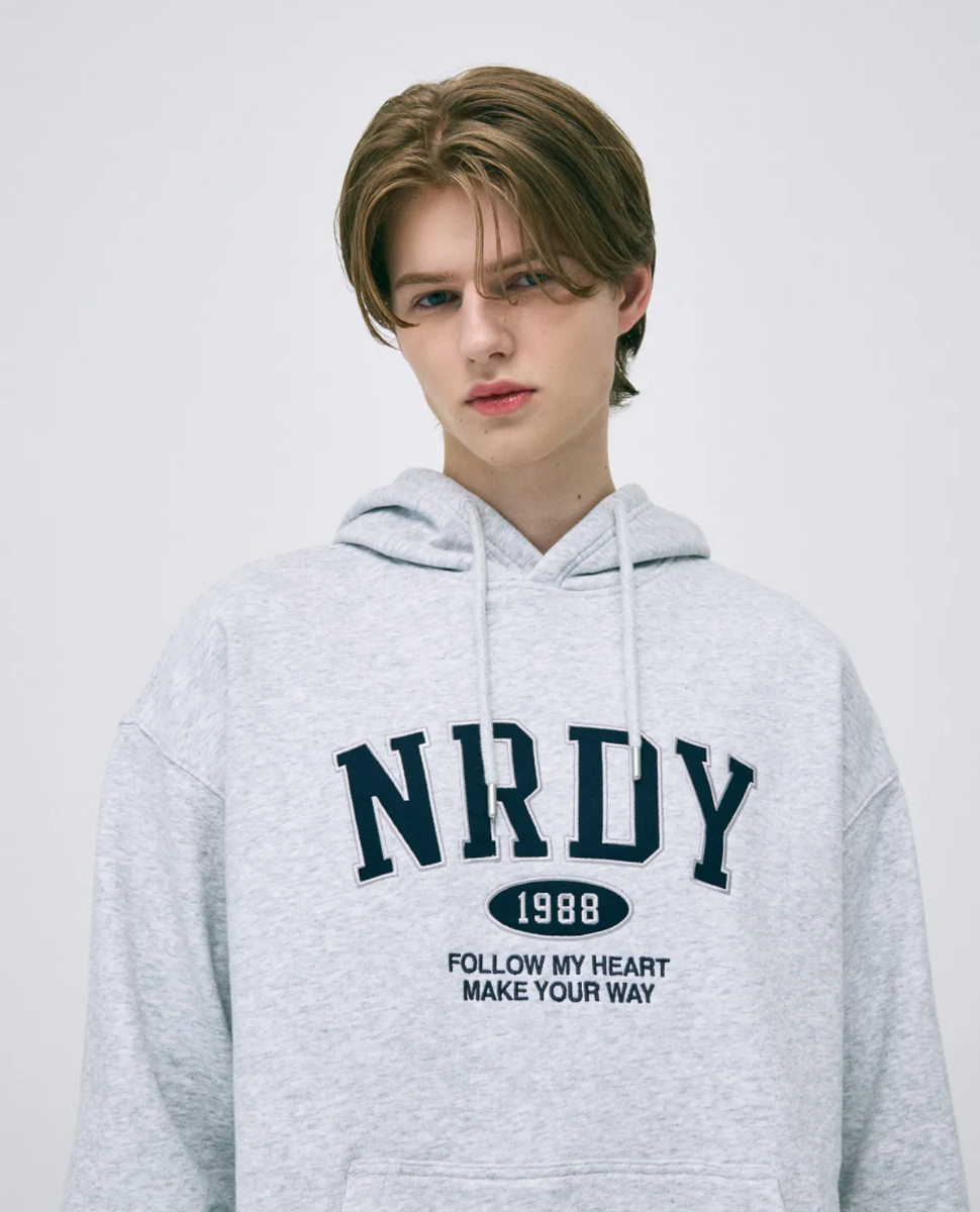 韓國 Nerdy Arch Logo Pullover Hoodie【NY043】