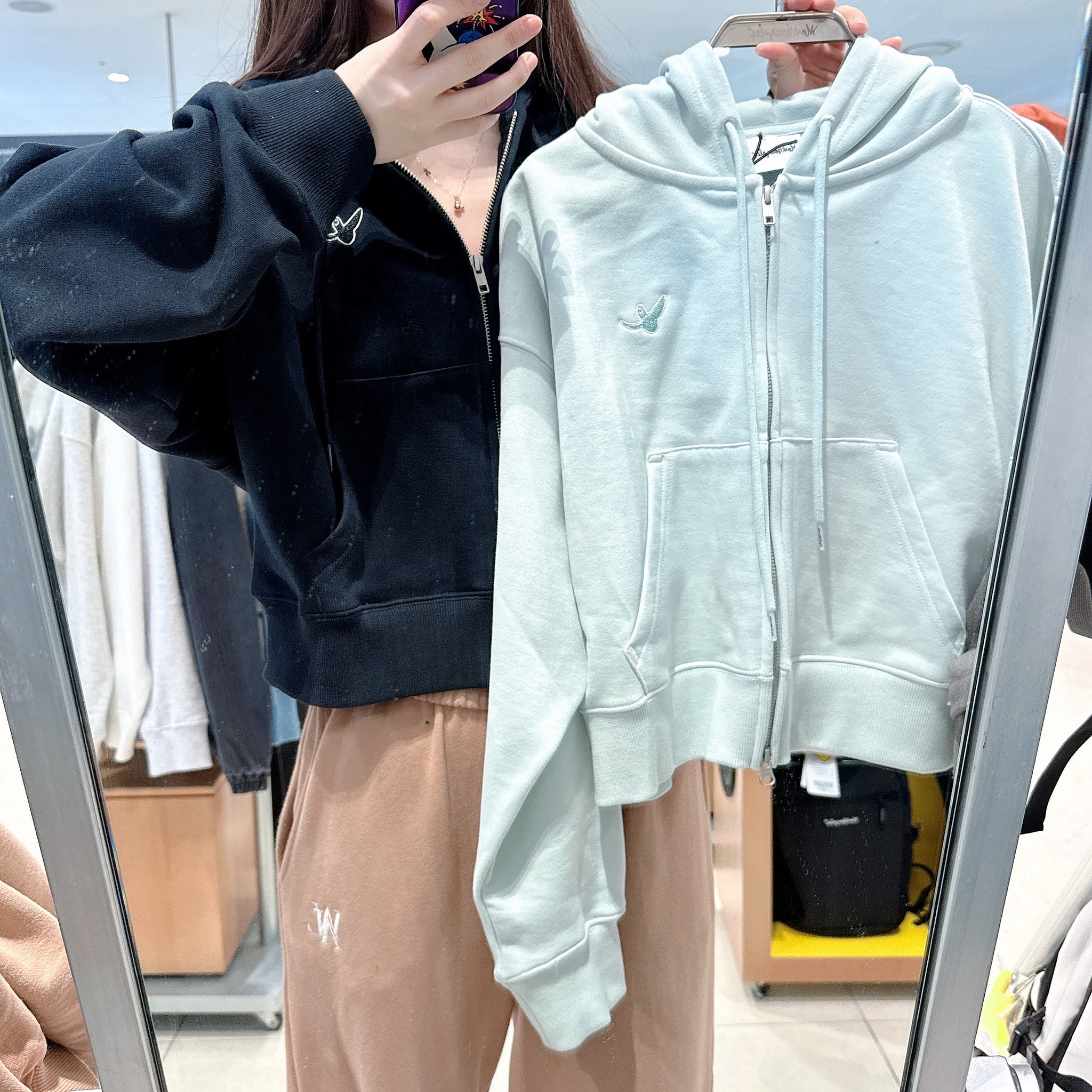 韓國 Mark Gonzales Women's Angel Crop Hooded Zip-Up【MG237】