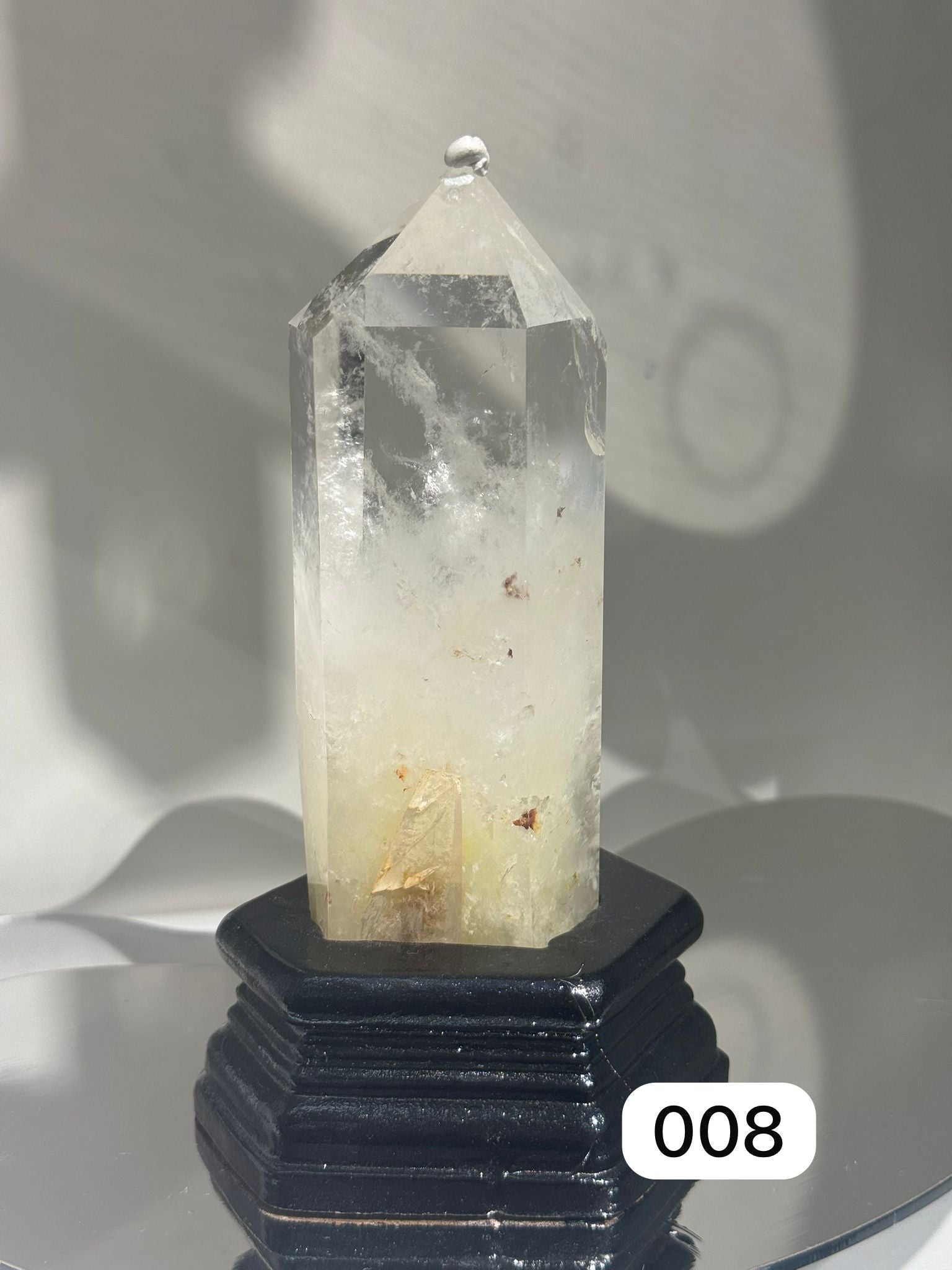 白水晶柱 008 17cm (連底座)【SE447】