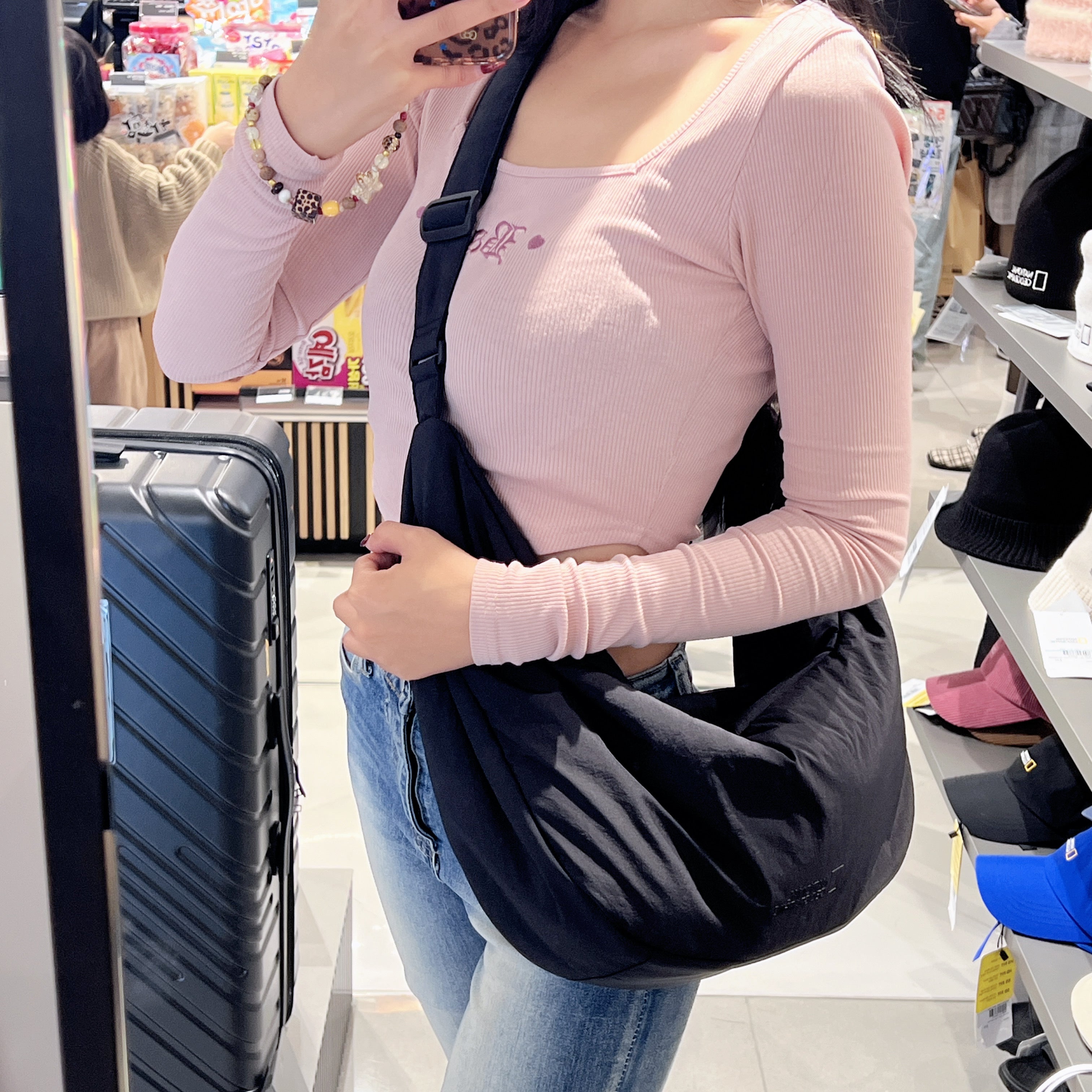 韓國 National Geographic Padded Slink Crossbody Bag【NG150】