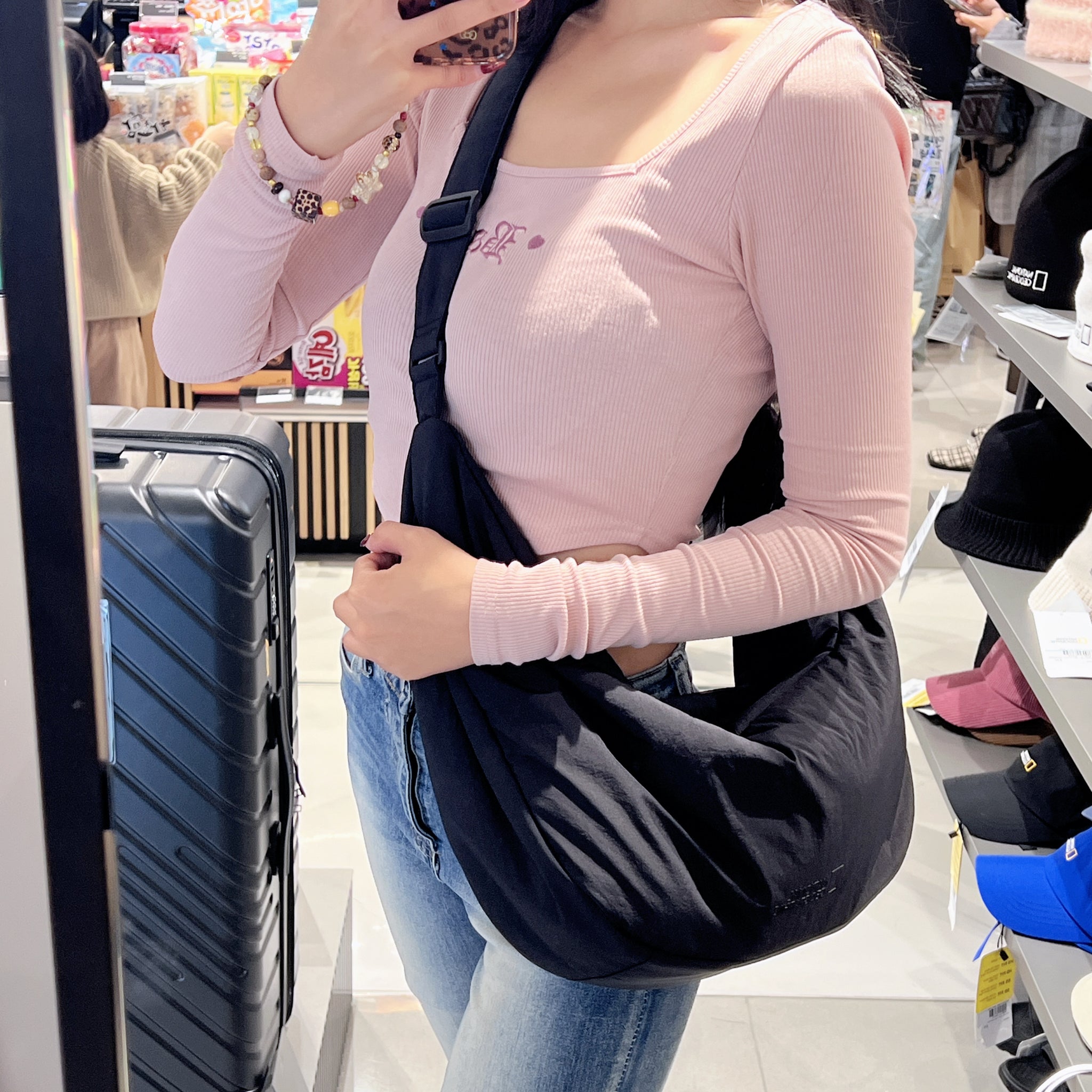 韓國 National Geographic Padded Slink Crossbody Bag【NG150】