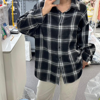 韓國 SPAO Overfit Flannel Check Shirt 【SP007】 - STT Mall HK 靚太網購