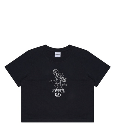 韓國 Markm Women's Joyful Day Graphic Crop T-Shirt【MA183】