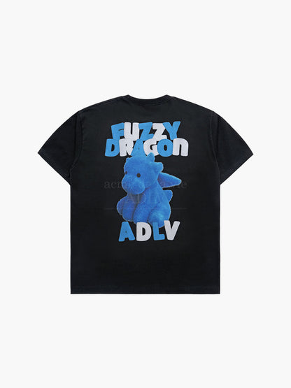 韓國 ADLV FUZZY FONT DRAGON SHORT SLEEVE T-SHIRT【AD005】