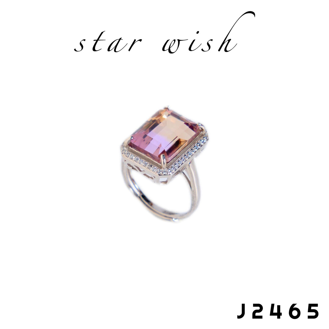 Star Wish S925銀 紫黃晶戒指 J2465【SS466】