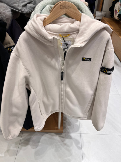 韓國 National Geographic Basic Hoodie Fleece Jacket【NG137】
