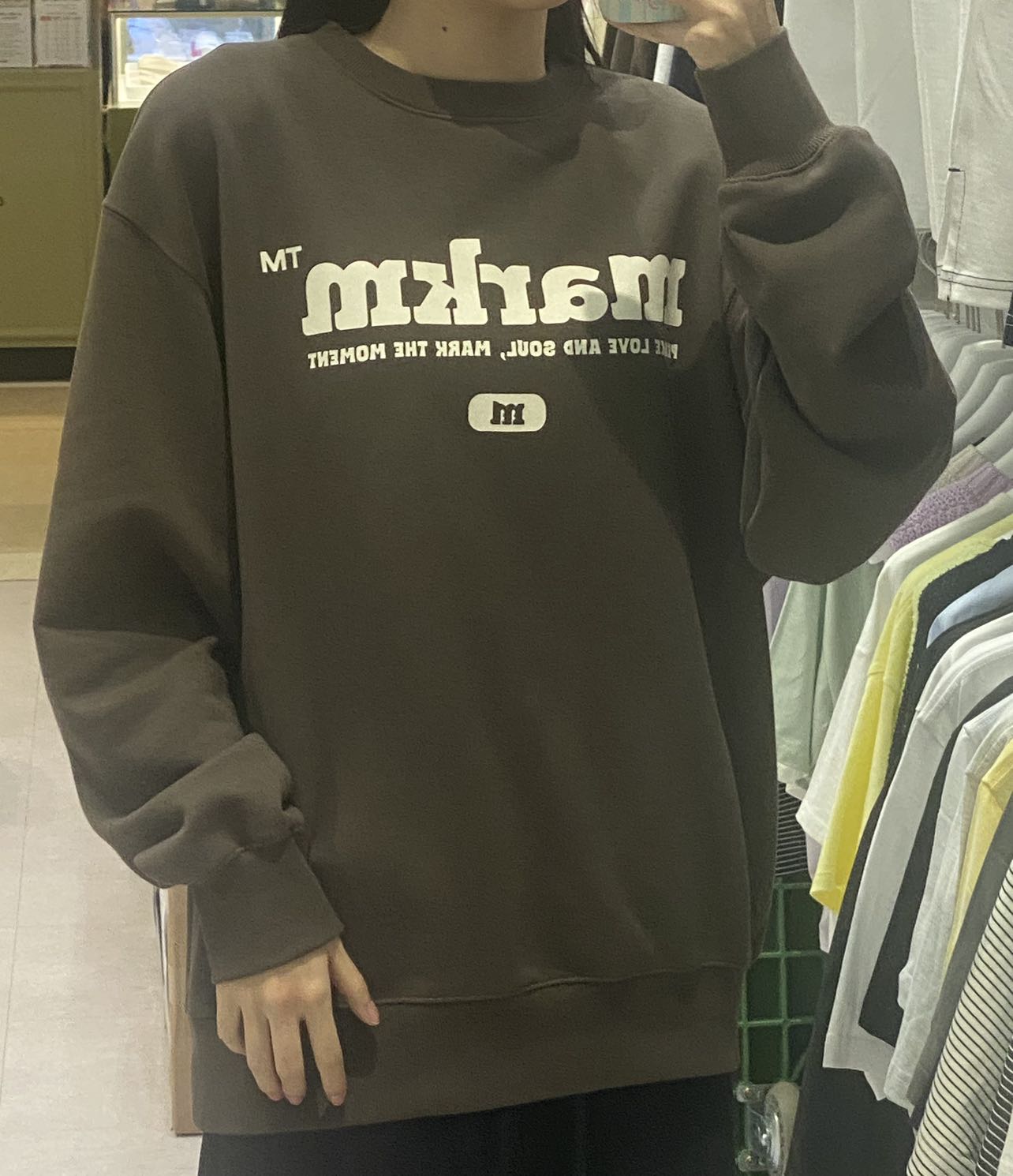 韓國 Markm BIG LOGO CREW NECK SWEATSHIRT【MA042】