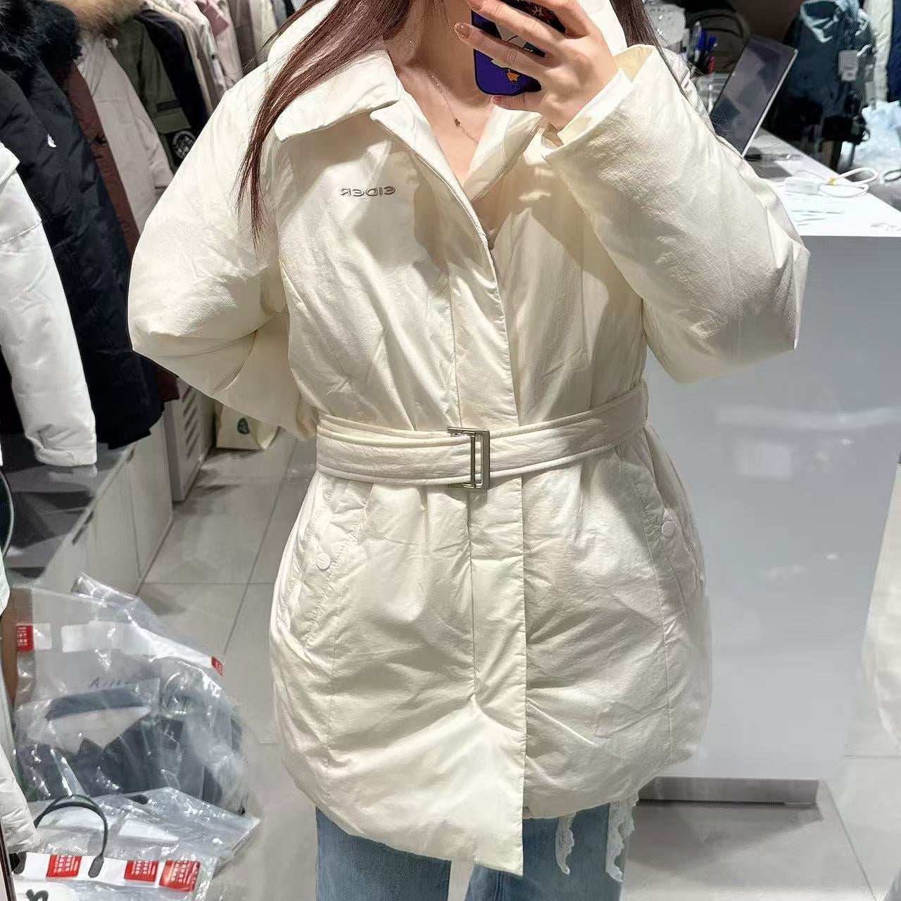 韓國 Eider Women's Cashmere Coat with Down Jacket (鵝絨)【ER017】