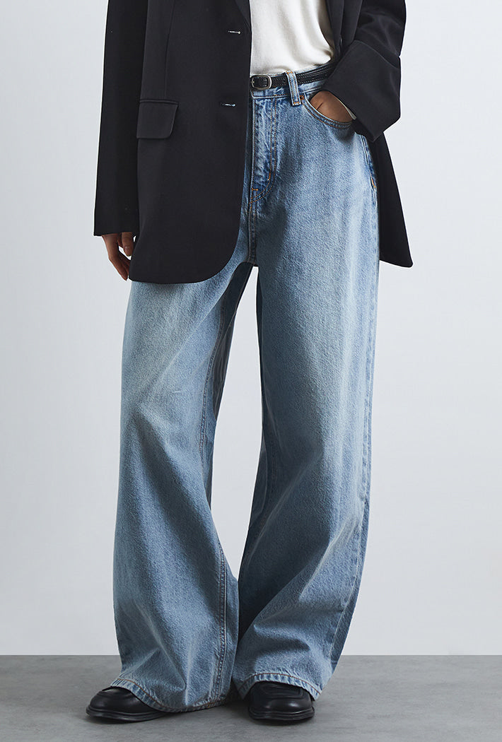 韓國 SPAO Long Wide Jeans【SP372】