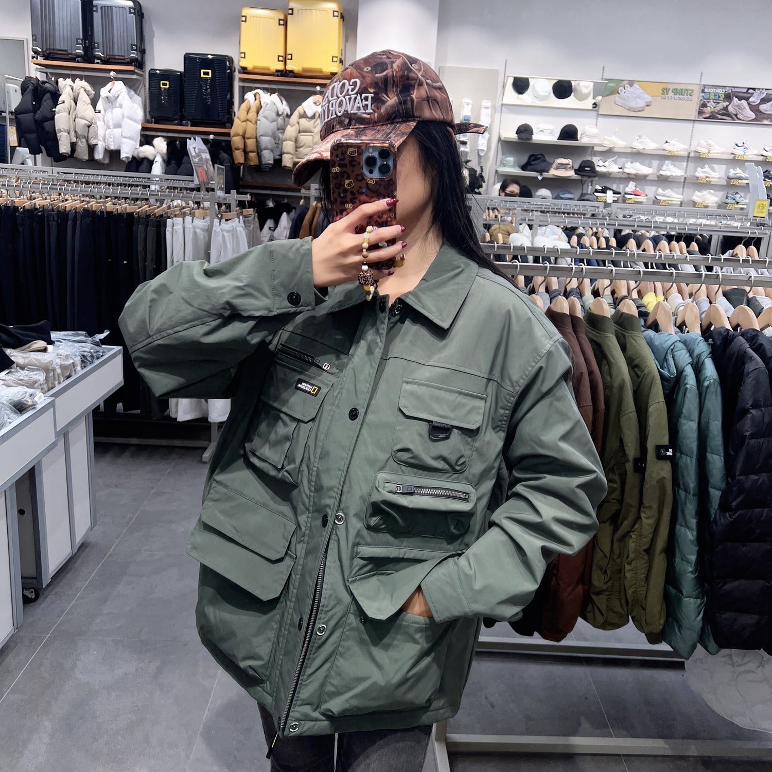 韓國 National Geographic NRN Multi-Pocket Quilted Jumper【NG201】