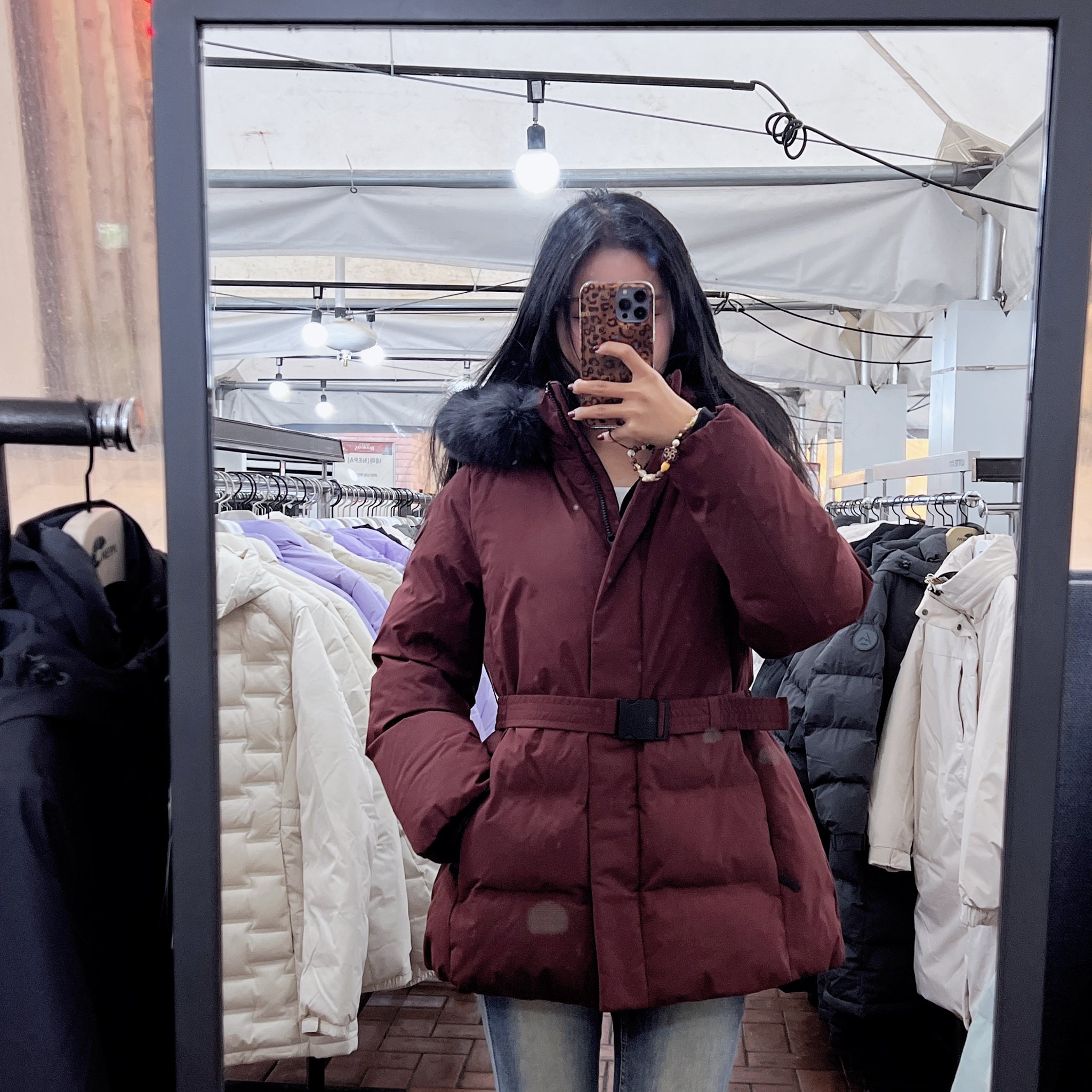 韓國 NEPA Women's Premium Belted Down Jacket (鵝絨)【NA003】