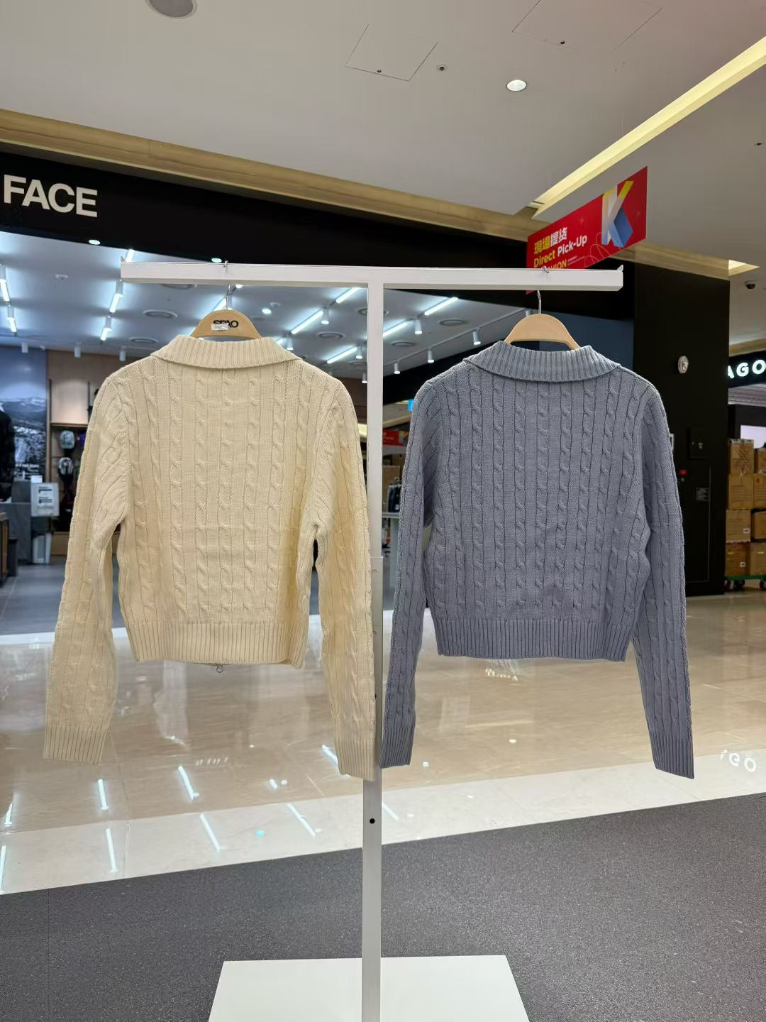 韓國 SPAO Collar Neck Zip-Up Cardigan【SP202】