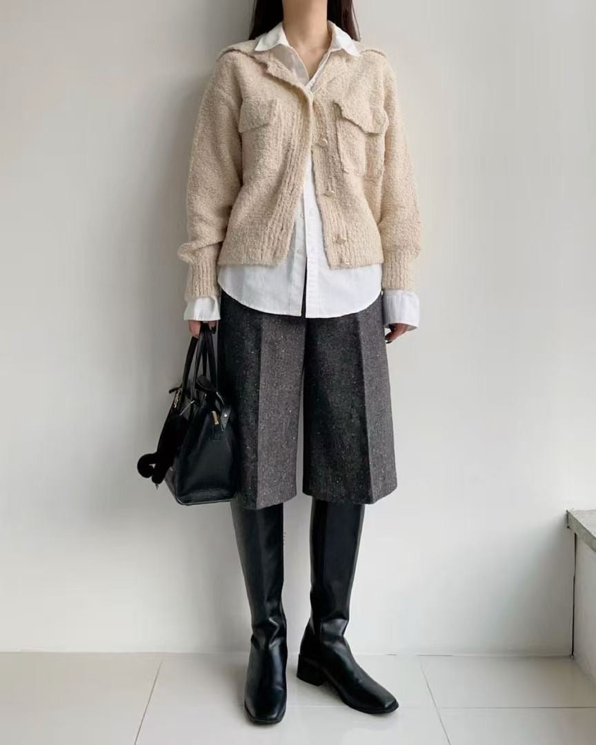 韓國 HowLuk 短褲 刷薄毛  (冬季款)【H362】